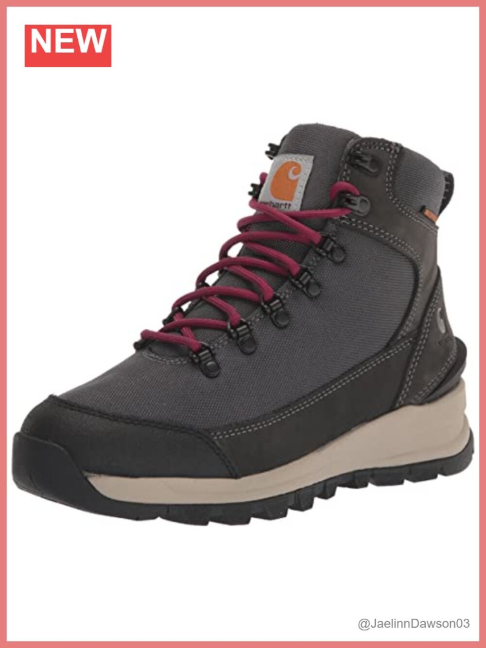 Waterproof Leather Hiking Boots with Slip Resistant Sole, Cushioned Support,